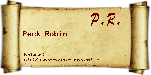 Peck Robin névjegykártya